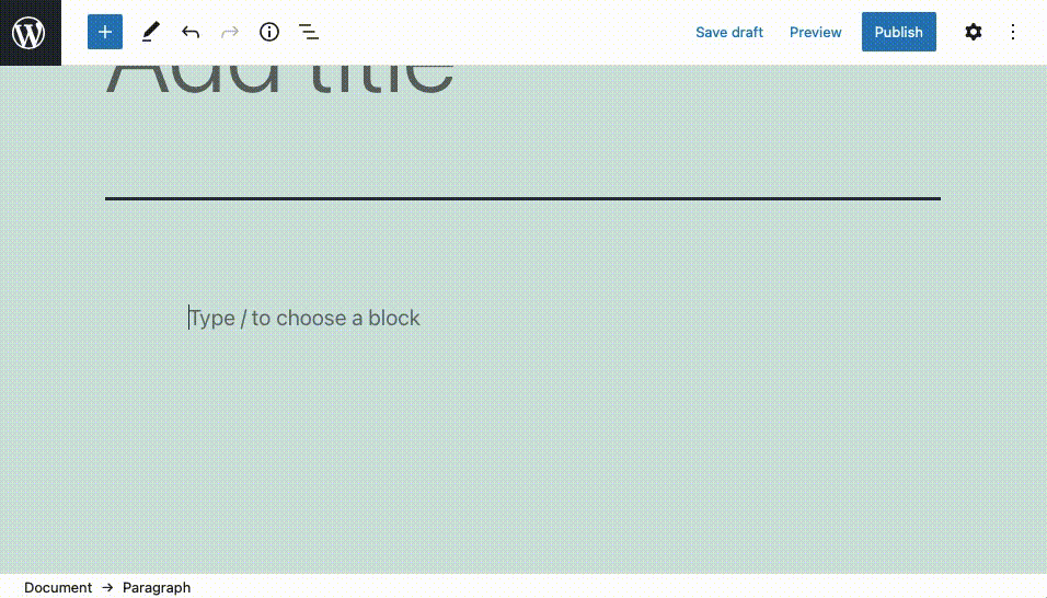 You can convert a paragraph block into a code block using a keyboard shortcut.