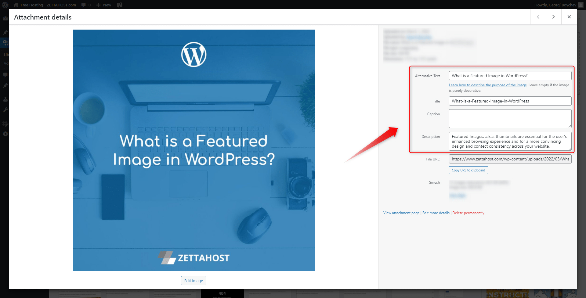 WordPress Featured Image Attributes